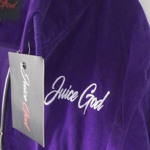 Womens Juice God Purple Thick Velvet Coat